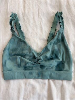 JoyLab Seafoam Ruffle-Strap Sports Bra
